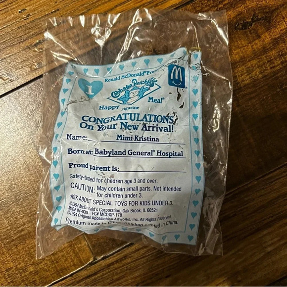 NIP Vtg 1994 Cabbage Toddler Baby Dolls McDonalds Happy Meal Toys Lot of 4 set‎ - Picture 2 of 7